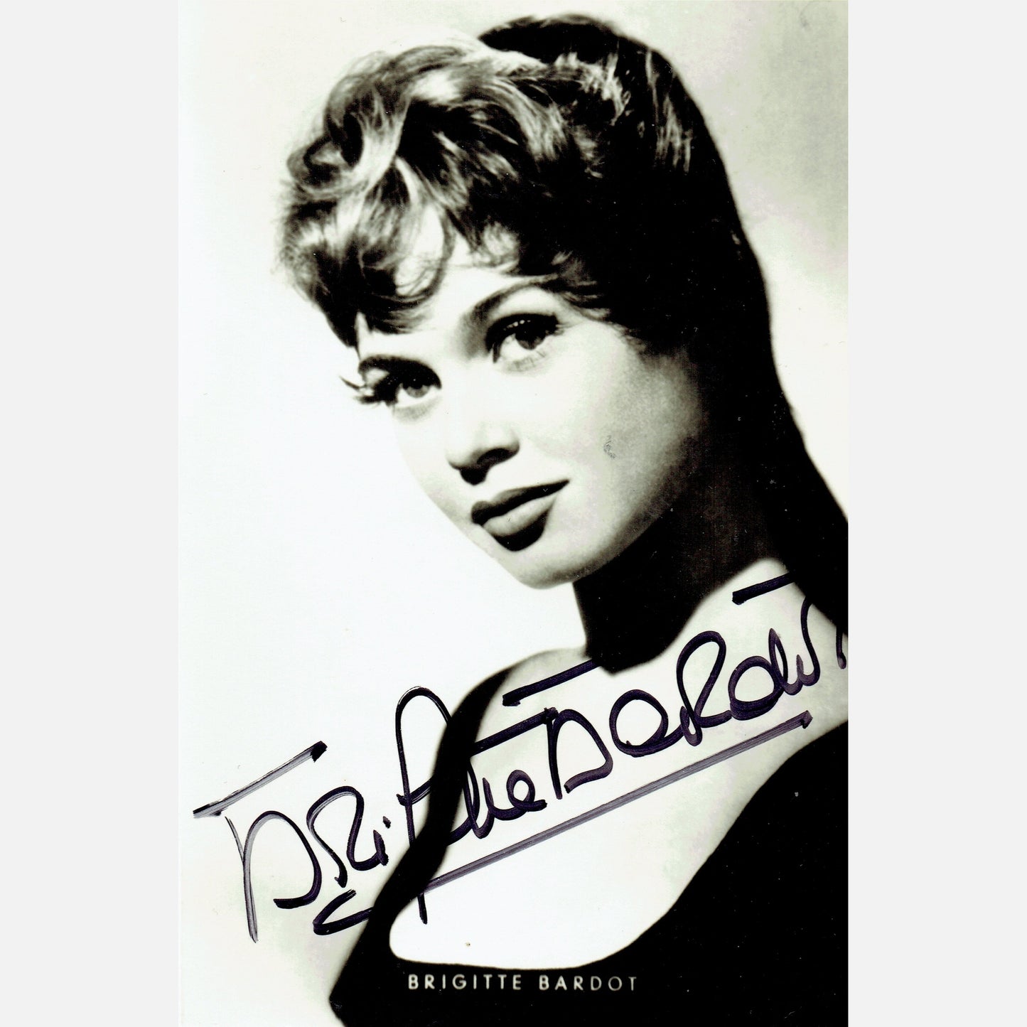 BRIGITTE BARDOT autograph ACOA signed 3,5x5,5 VINTAGE photography 4x6