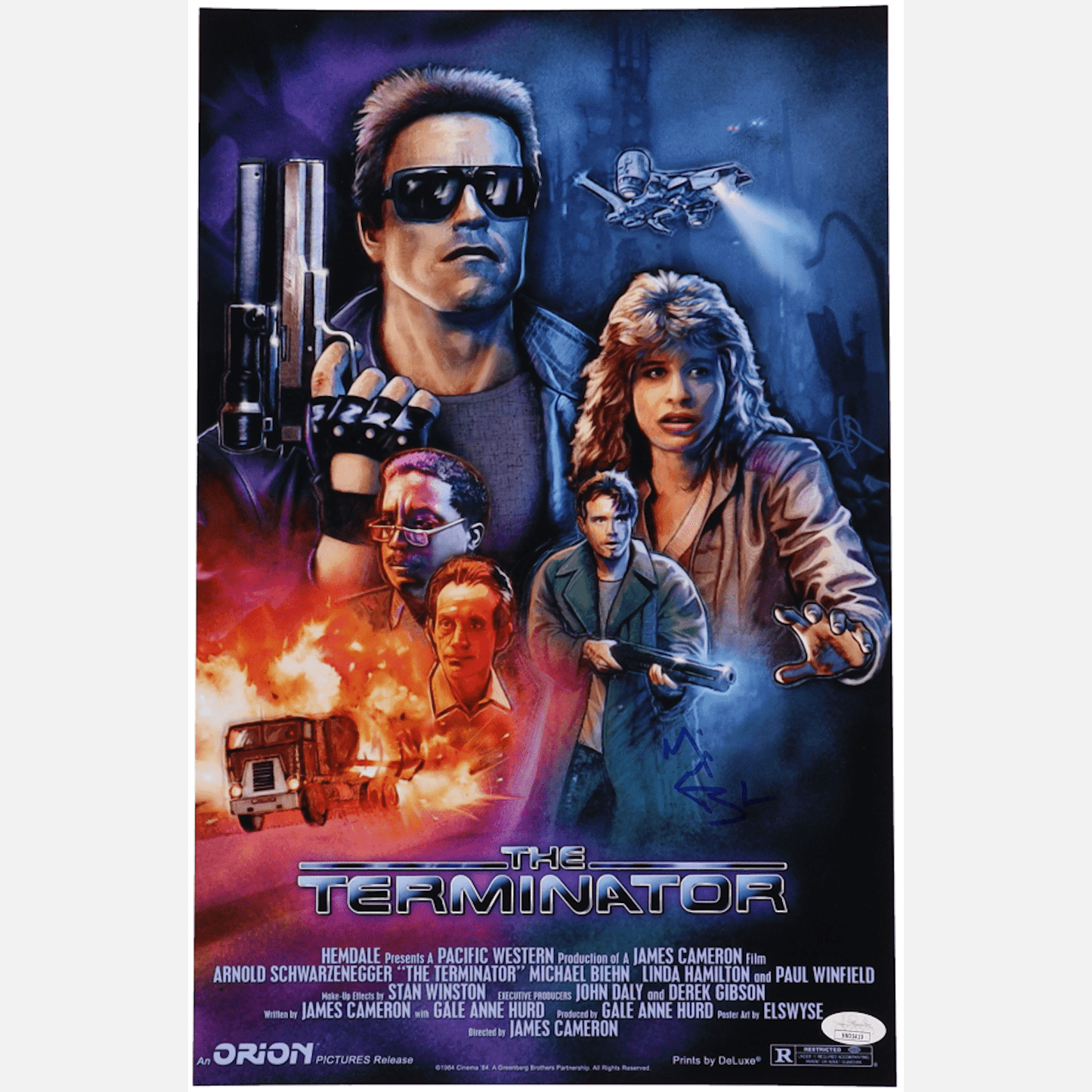 MICHAEL BIEHN autograph JSA signed 11x17 photography TERMINATOR 11x17