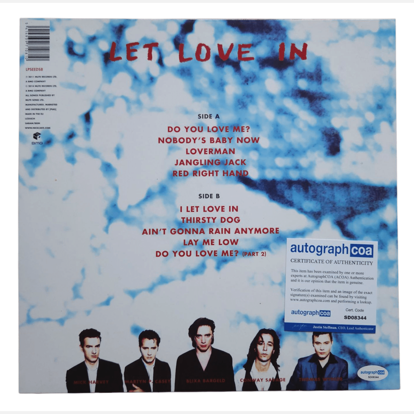 NICK CAVE Autogramm ACOA signierte Vinyl-LP