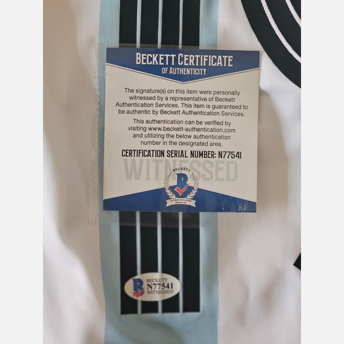 LIONEL MESSI autograph BECKETT & ACOA certificates signed replica jersey ARGENTINA