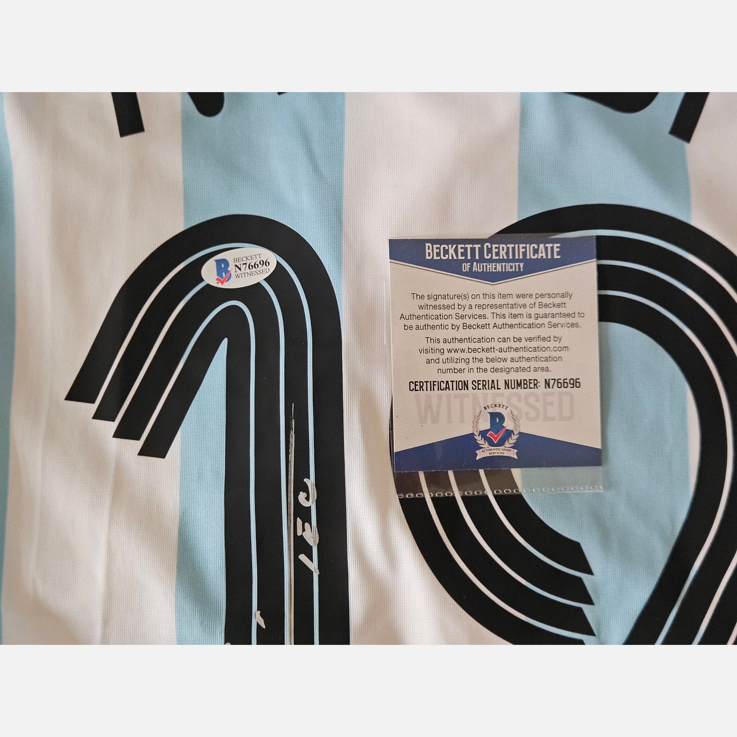 LIONEL MESSI autograph BECKETT & ACOA certificates signed replica jersey ARGENTINA