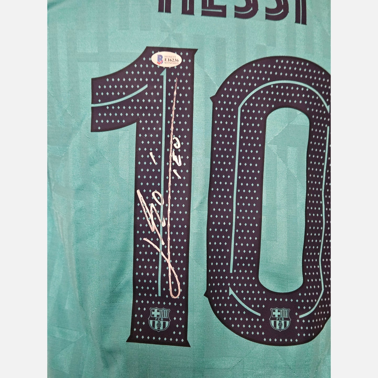 LIONEL MESSI autograph BECKETT & ACOA certificates signed replica jersey FC Barcelona