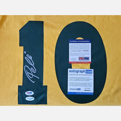 PELE signed soccer jersey PSA & ACOA certificates Brazil