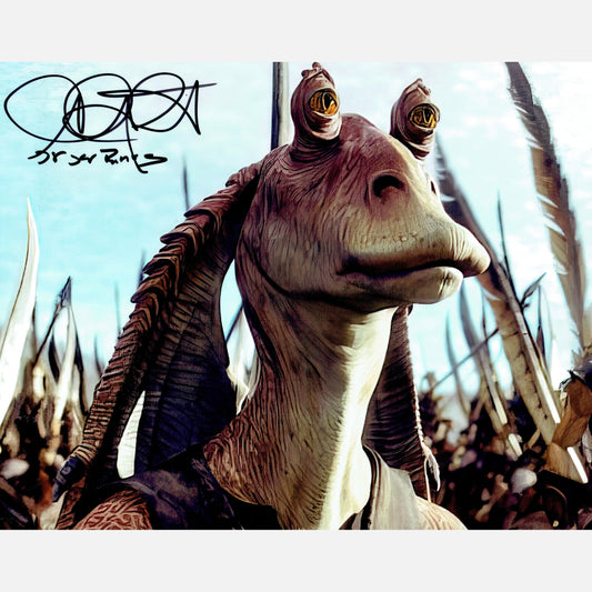 AHMED BEST autograph ACOA signed 8x10 photography STAR WARS 8x10