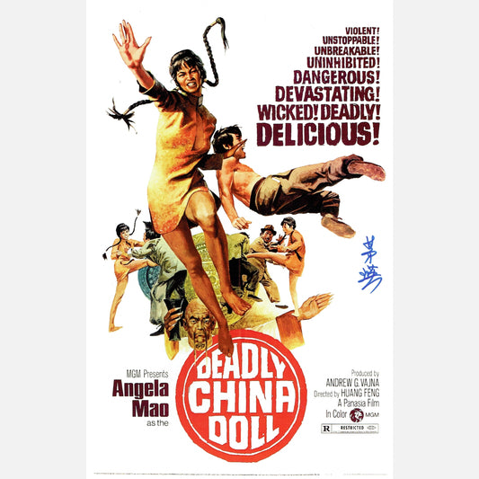 ANGELA MAO autograph ACOA signed poster 11x17 KARATE 11x17