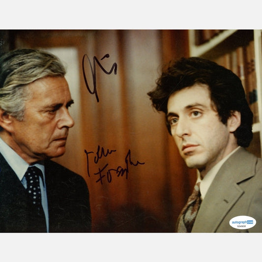 AL PACINO and JOHN FORSYTHE autograph ACOA signed 8x10 photography And Justice for All