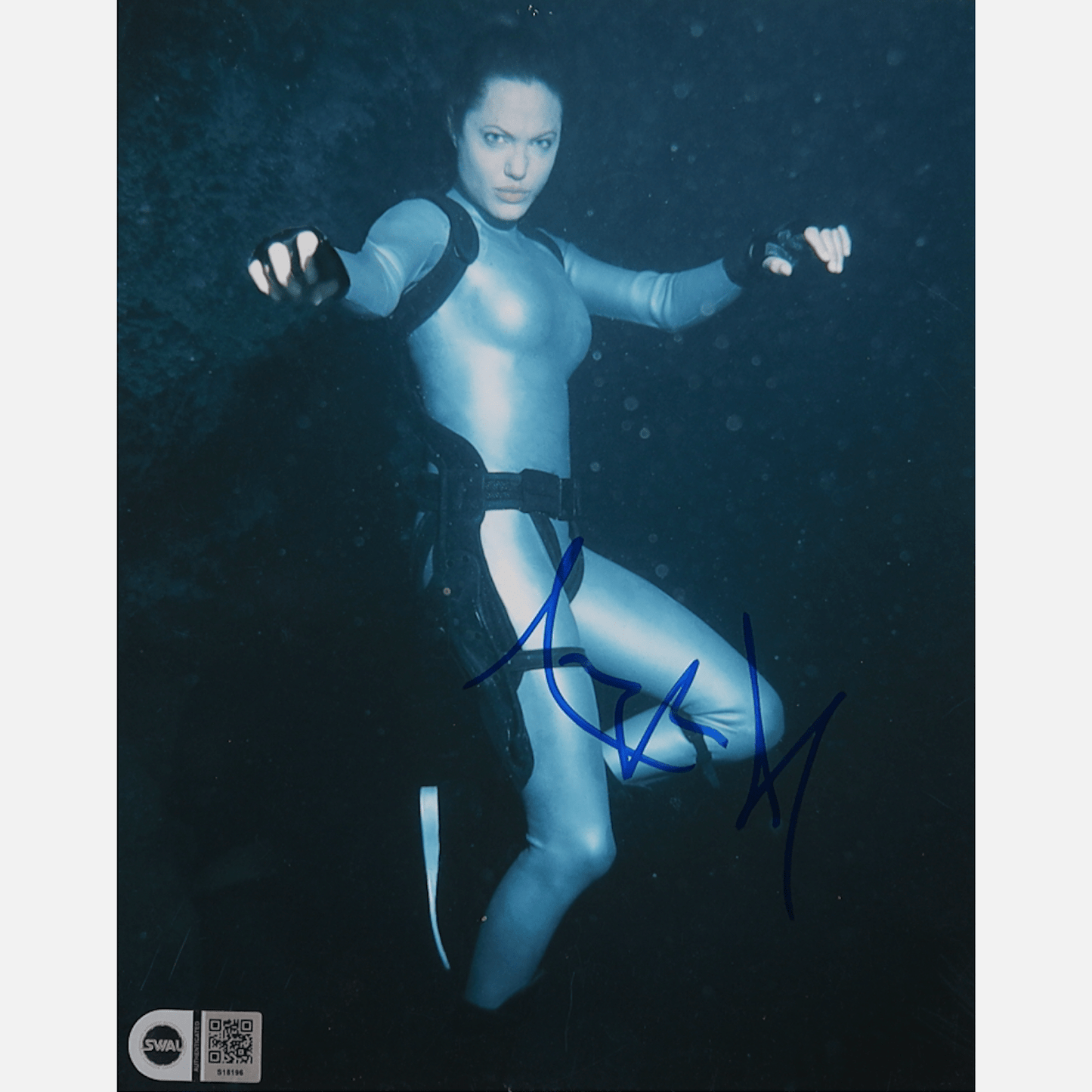 ANGELINA JOLIE autograph SWAU signed 8x10 photography TOMB RAIDER