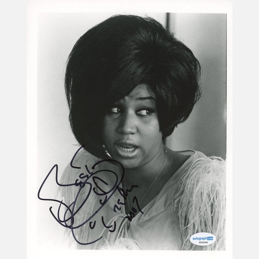 ARETHA FRANKLIN autograph ACOA signed 8x10 photography