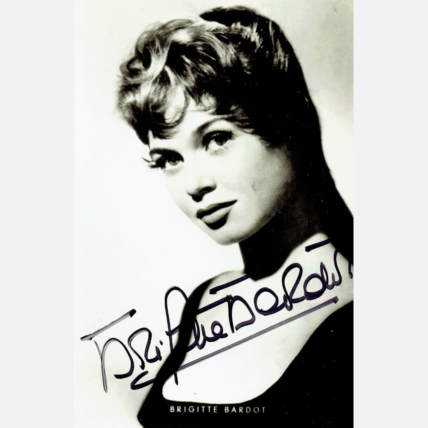 BRIGITTE BARDOT autograph ACOA signed 3,5x5,5 VINTAGE photography