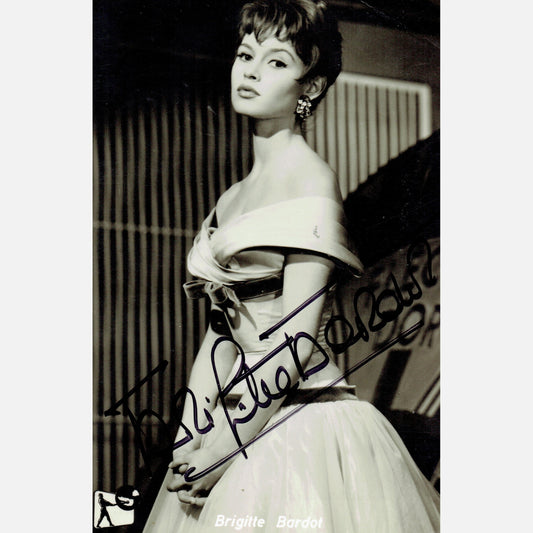 BRIGITTE BARDOT autograph ACOA signed 3,5x5,5 VINTAGE photography