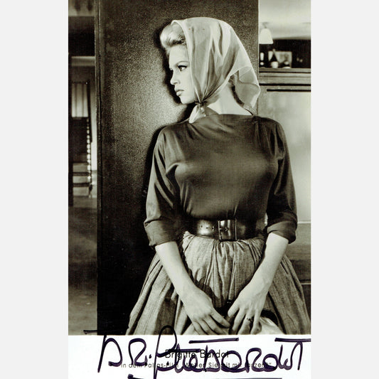 BRIGITTE BARDOT autograph ACOA signed 3,5x5,5 VINTAGE photography