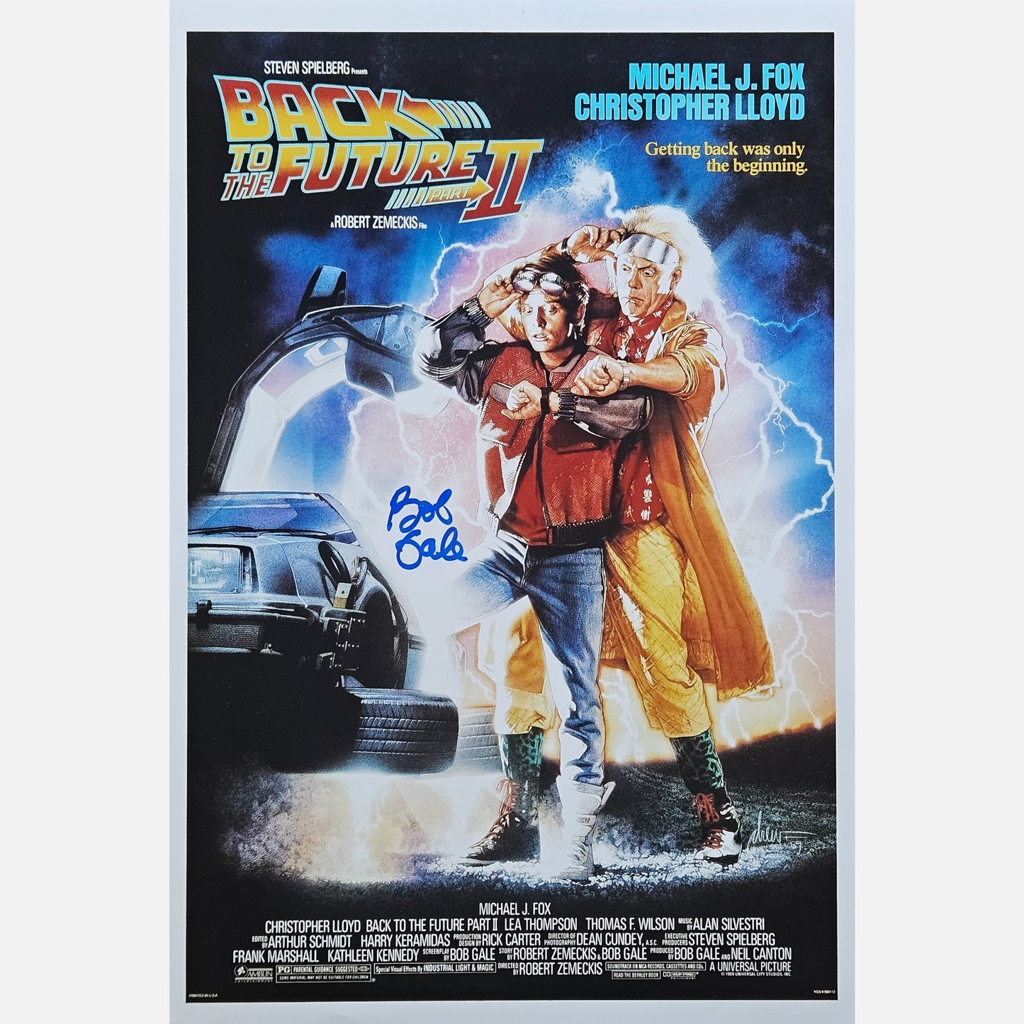 BOB GALE autograph ACOA signed 12x18 poster BACK TO THE FUTURE