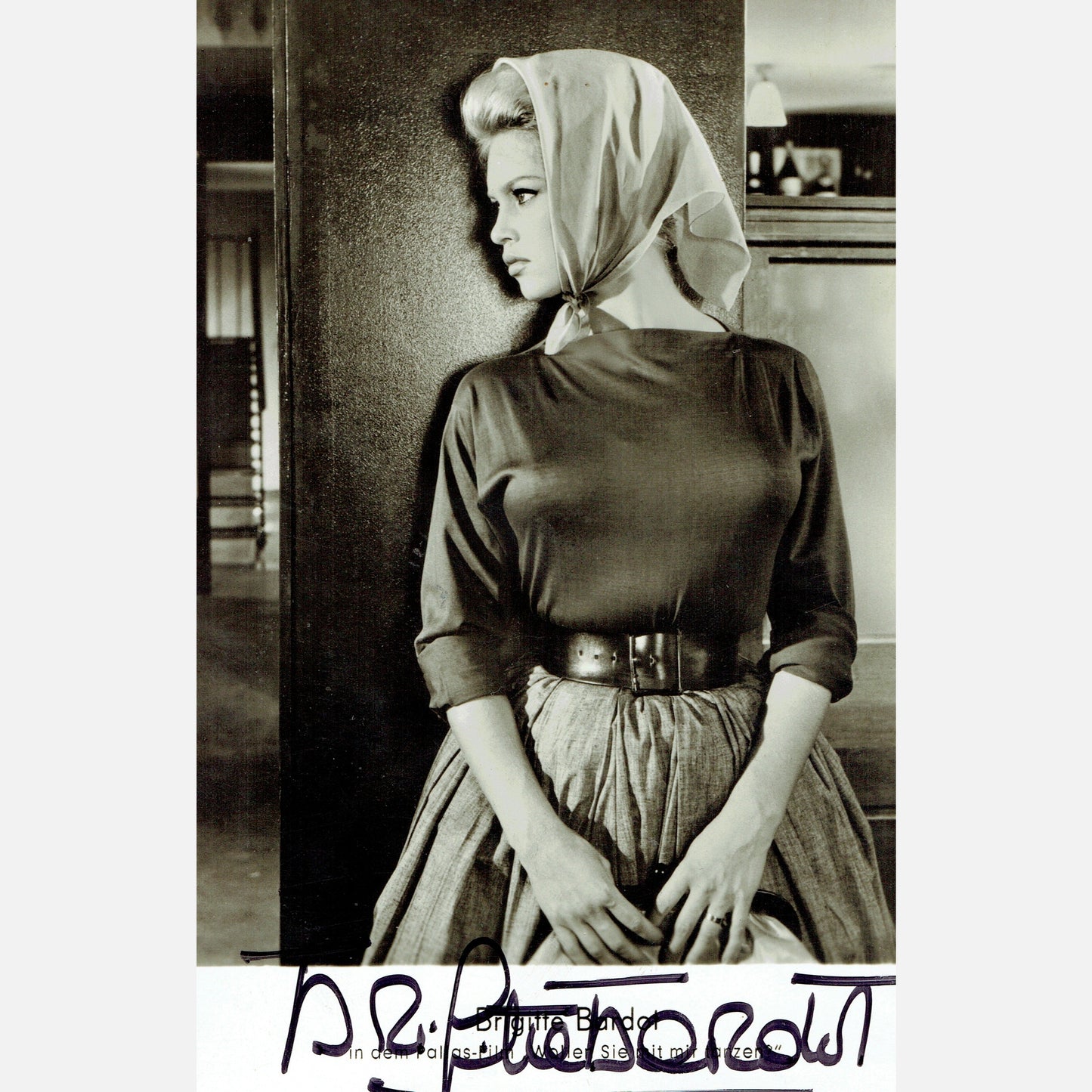 BRIGITTE BARDOT autograph ACOA signed 3,5x5,5 VINTAGE photography 4x6
