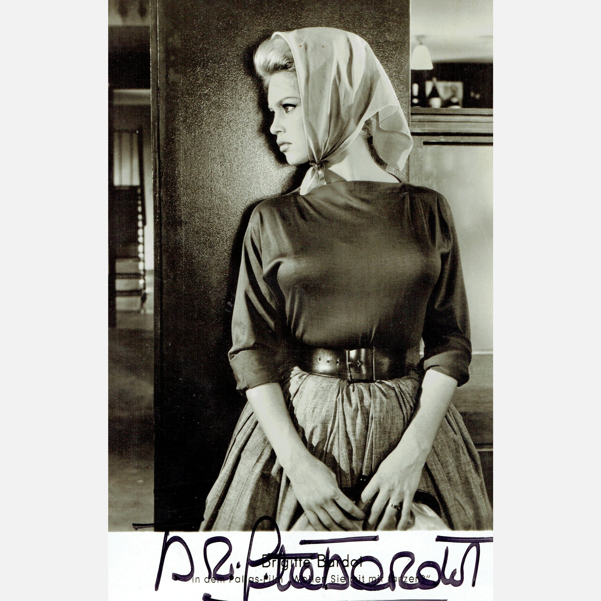 BRIGITTE BARDOT autograph ACOA signed 3,5x5,5 VINTAGE photography 4x6