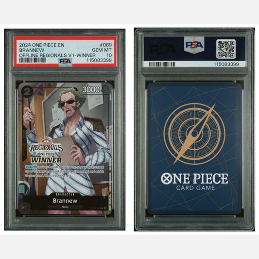 One Piece TCG Championship Card - Brannew OP03-089 Winner Card PSA 10
