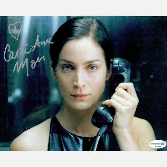 CARRIE-ANNE MOSS autograph ACOA signed 8x10 photography MATRIX 8x10