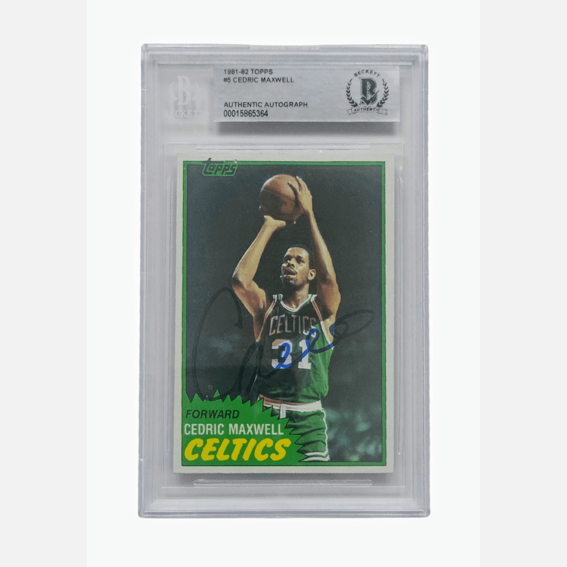 CEDRIC MAXWELL autograph Beckett signed Cedric Maxwell Signed Boston Celtics 1981-82 Topps Basketball Card NBA Memorabilia