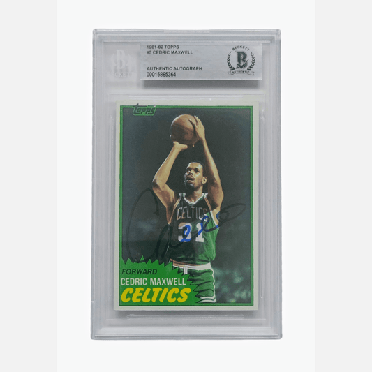 CEDRIC MAXWELL autograph Beckett signed Cedric Maxwell Signed Boston Celtics 1981-82 Topps Basketball Card NBA Memorabilia