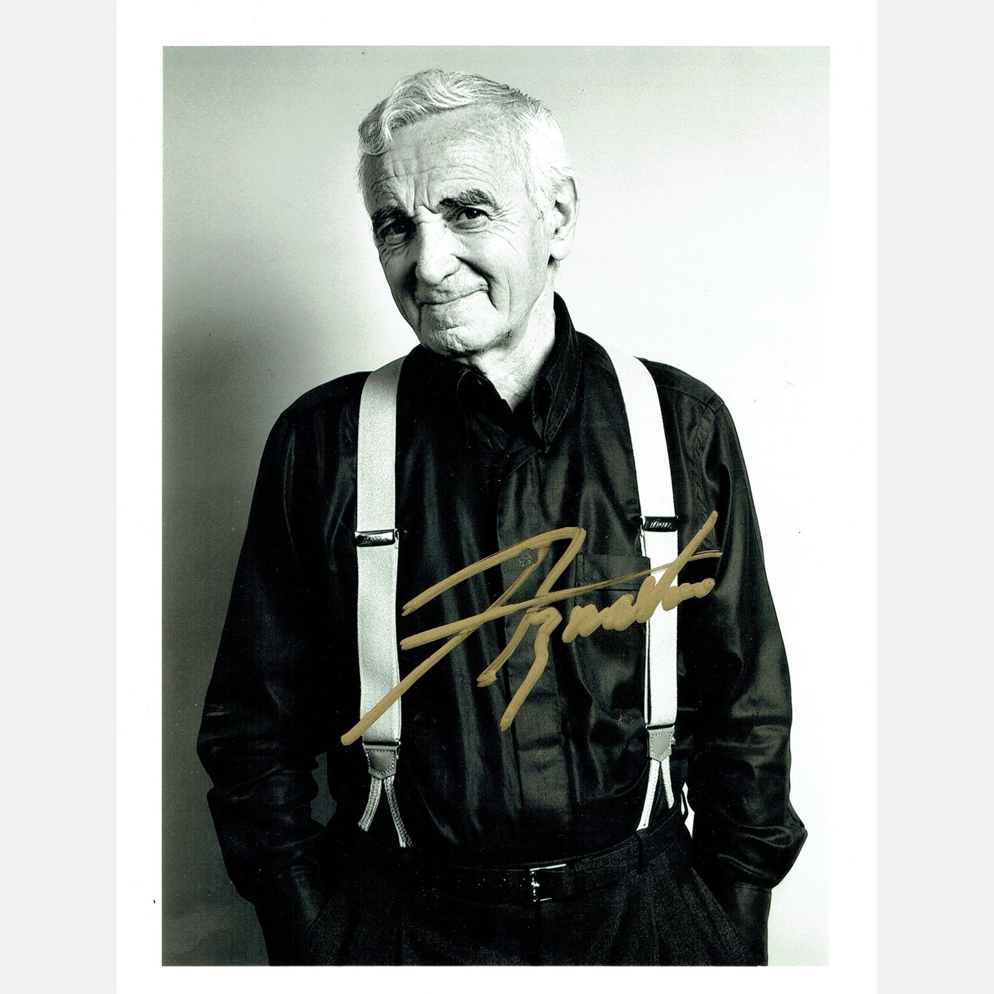 CHARLES AZNAVOUR autograph ACOA signed 6x8 photography 6x8