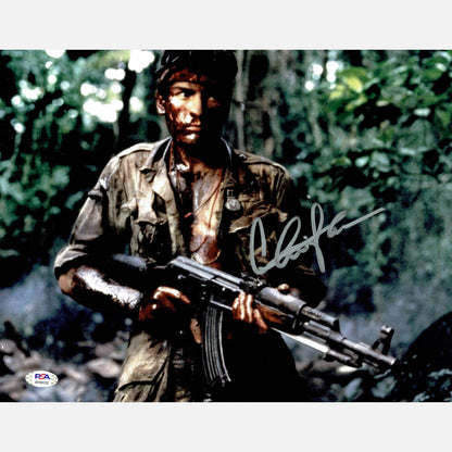 CHARLIE SHEEN autograph PSA signed 11x14 photography PLATOON 11x14