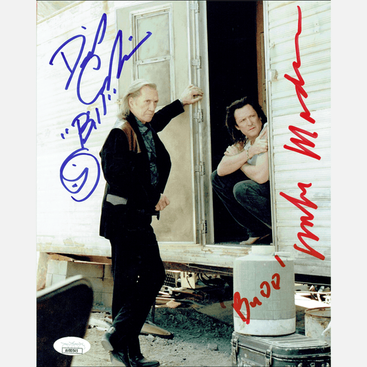 DAVID CARRADINE & MICHAEL MADSEN autographs JSA signed 8x10 photography KILL BILL 8x10