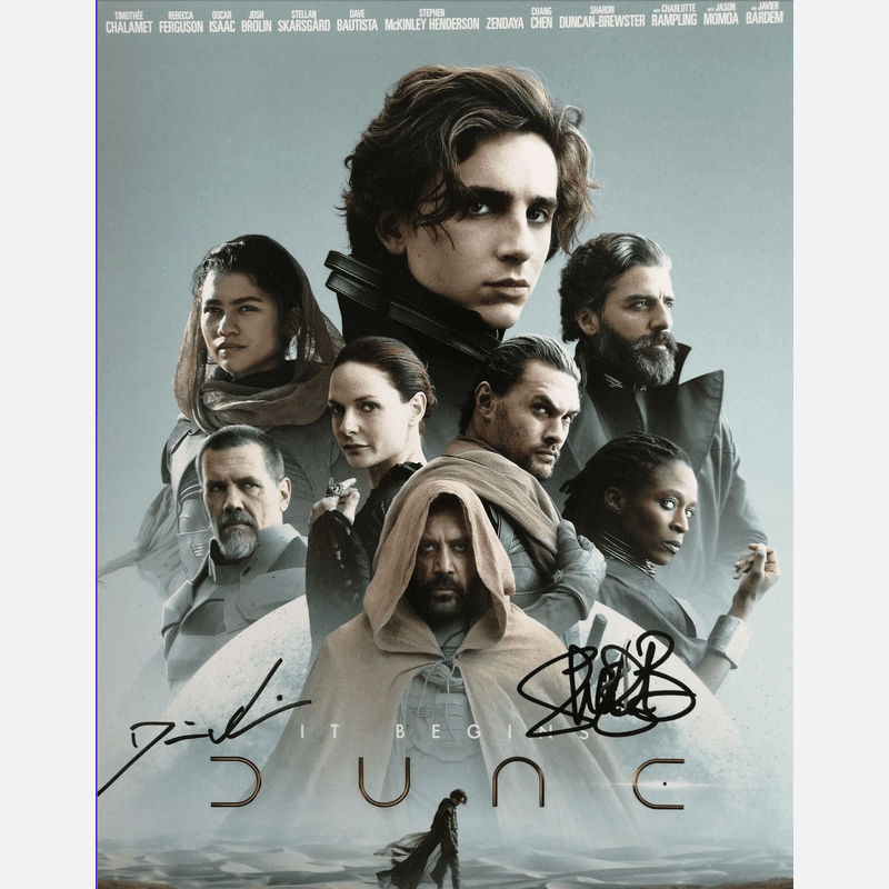 DENIS VILLENEUVE & SHARON DUNCAN BREWSTER autographs ACOA signed 8x10 photography DUNE 8x10