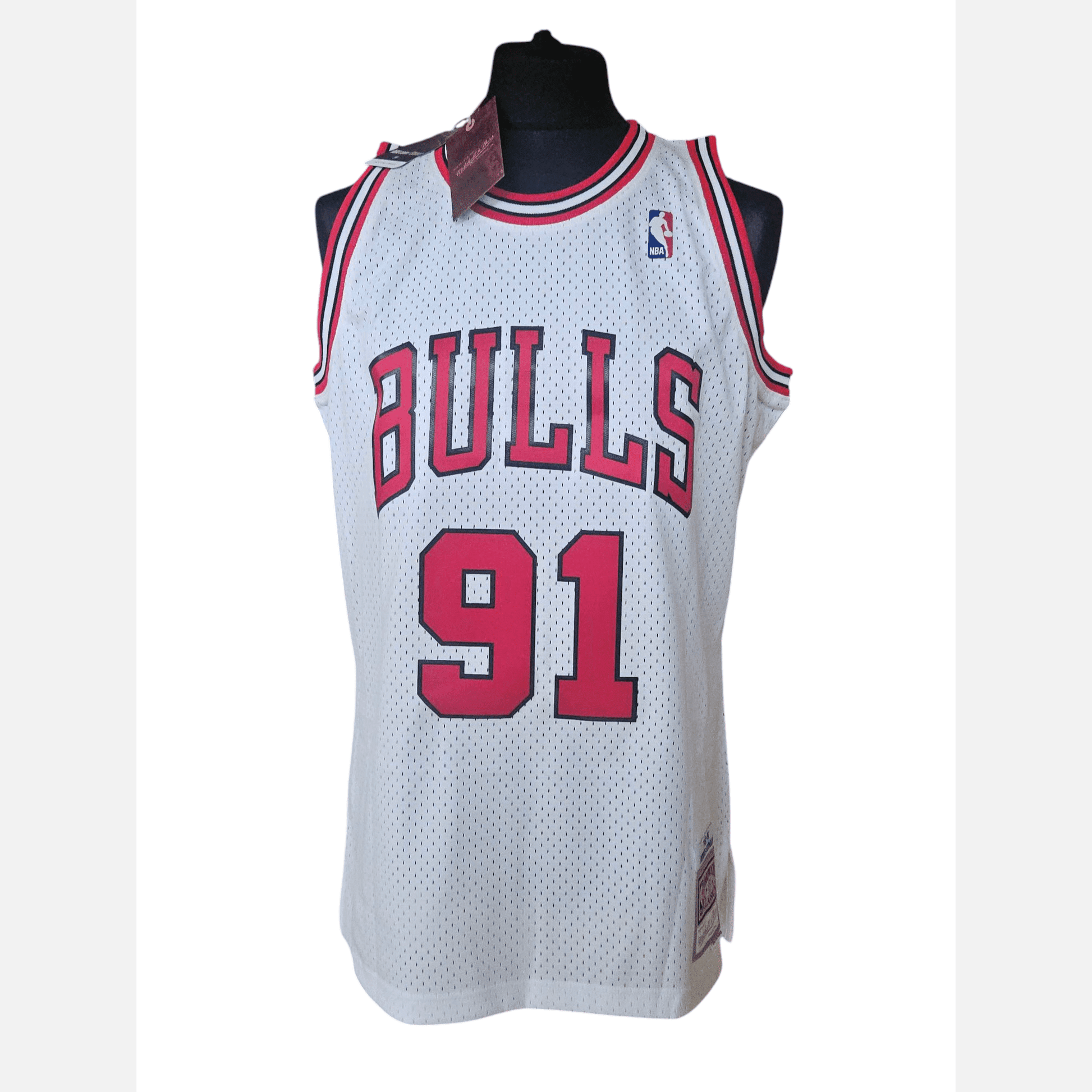 DENNIS RODMAN autograph Fanatics certificate signed NBA M&N jersey Chicago Bulls Jersey