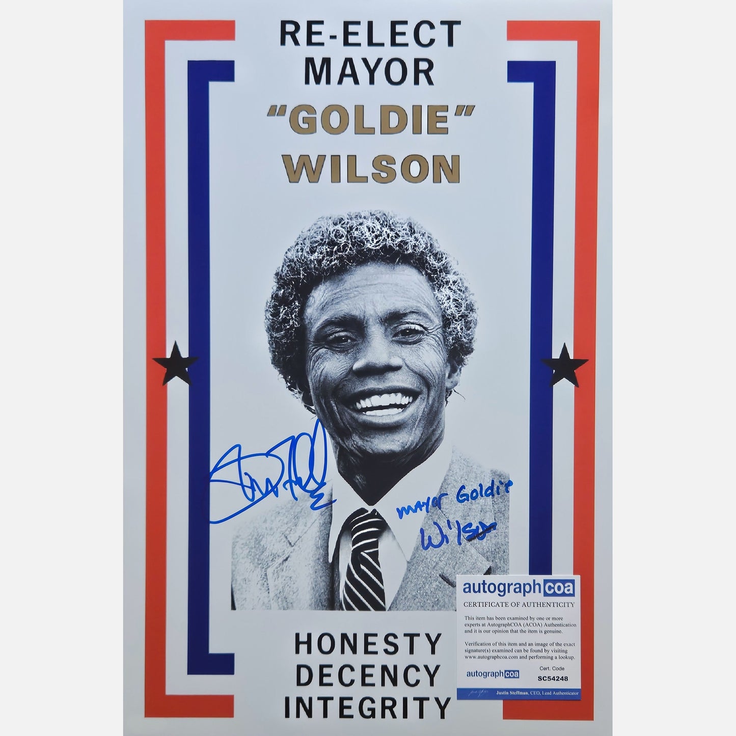 DONALD FULLILOVE autograph ACOA signed 12x18 poster BACK TO THE FUTURE