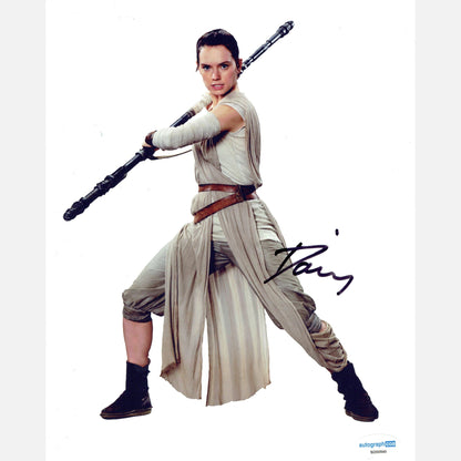 DAISY RIDLEY autograph ACOA signed 8x10 photography STAR WARS