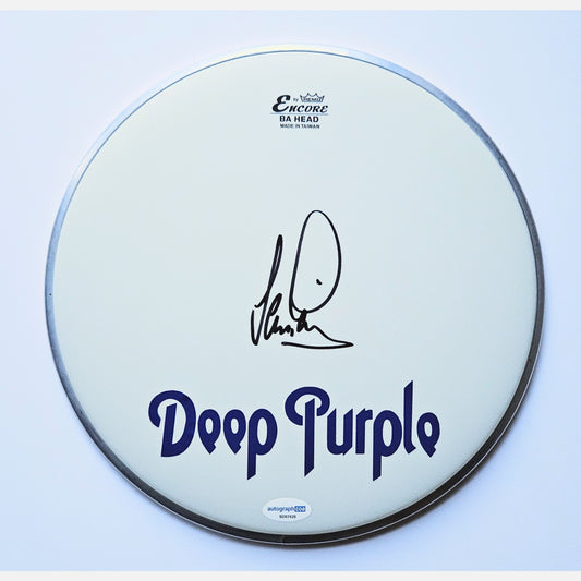 DEEP PURPLE IAN PAICE Autogramm signiert DRUMHEAD