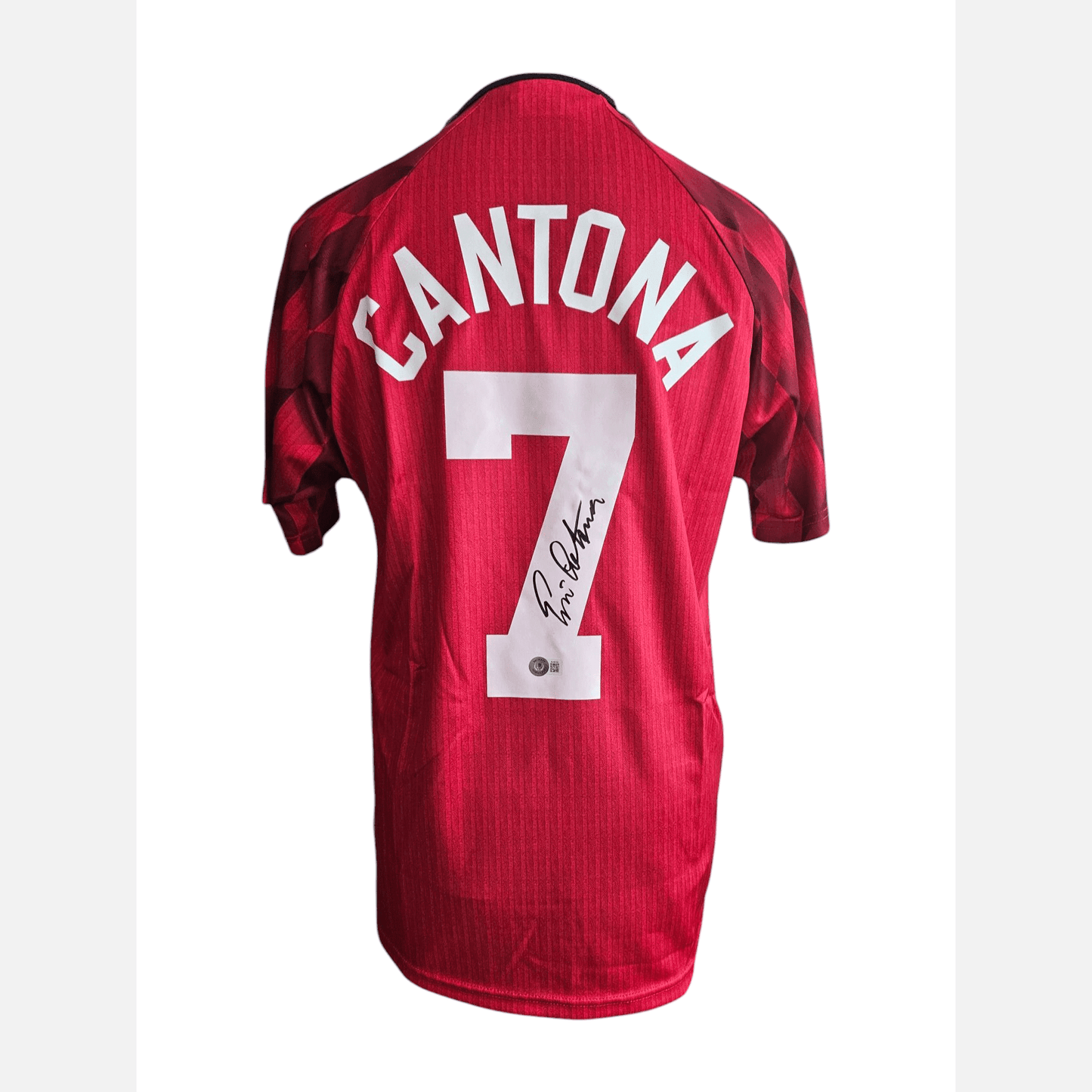 ERIC CANTONA signed soccer jersey BECKETT certificate Manchester United Jersey