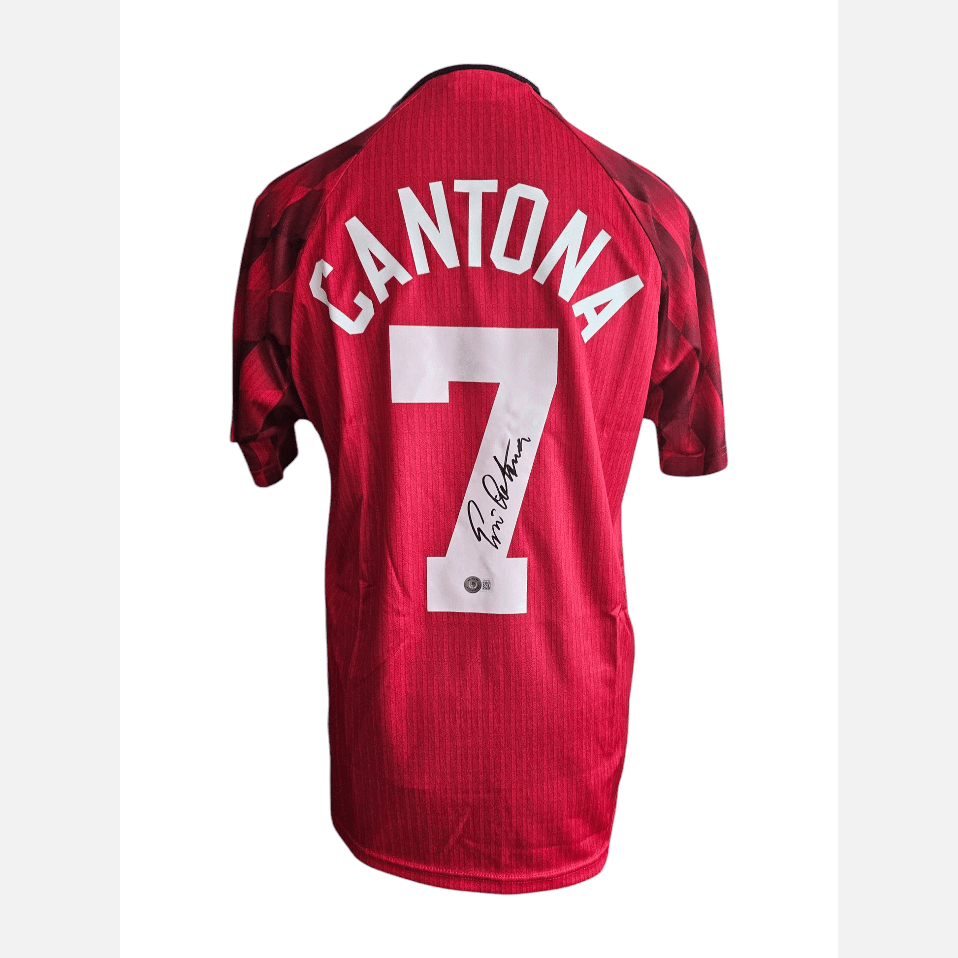ERIC CANTONA signed soccer jersey BECKETT certificate Manchester United Jersey