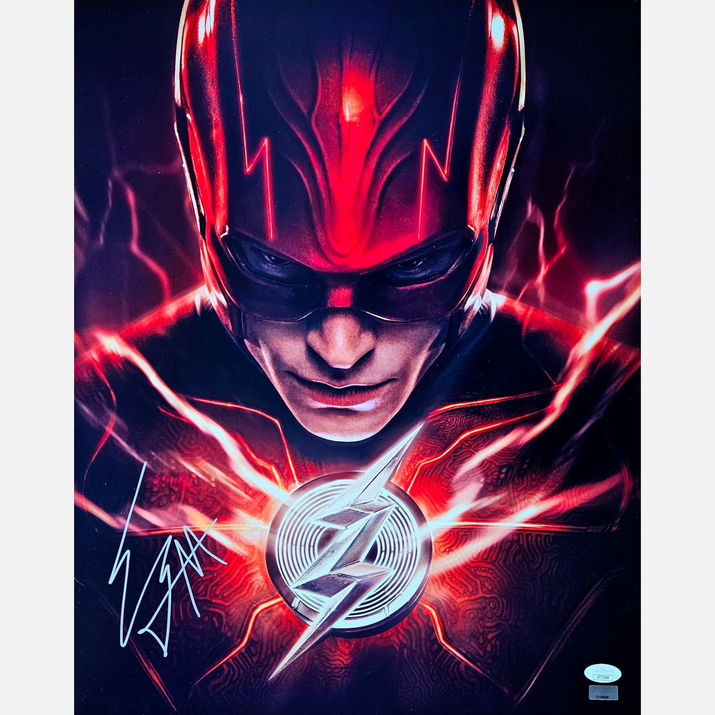 EZRA MILLER autograph JSA signed 16x20 poster FLASH