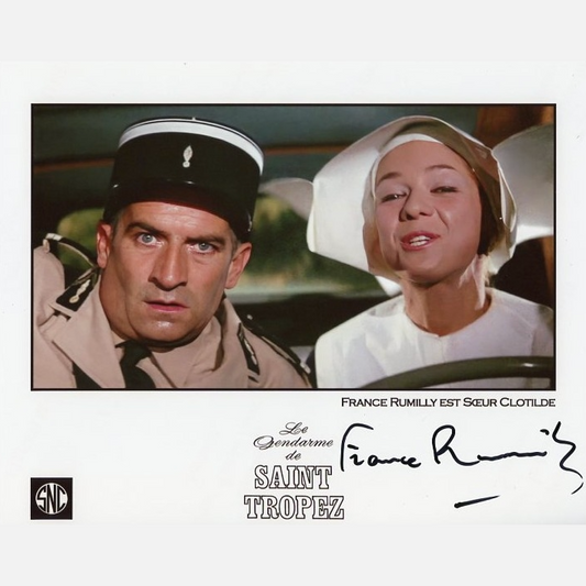 FRANCE RUMILLY autograph ACOA signed 8x10 photography Louis De Funes