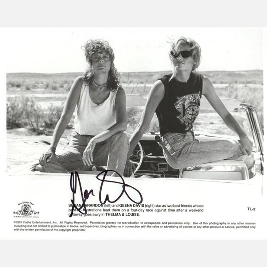 GEENA DAVIS autograph ACOA signed 8x10 photography THELMA & LOUISE