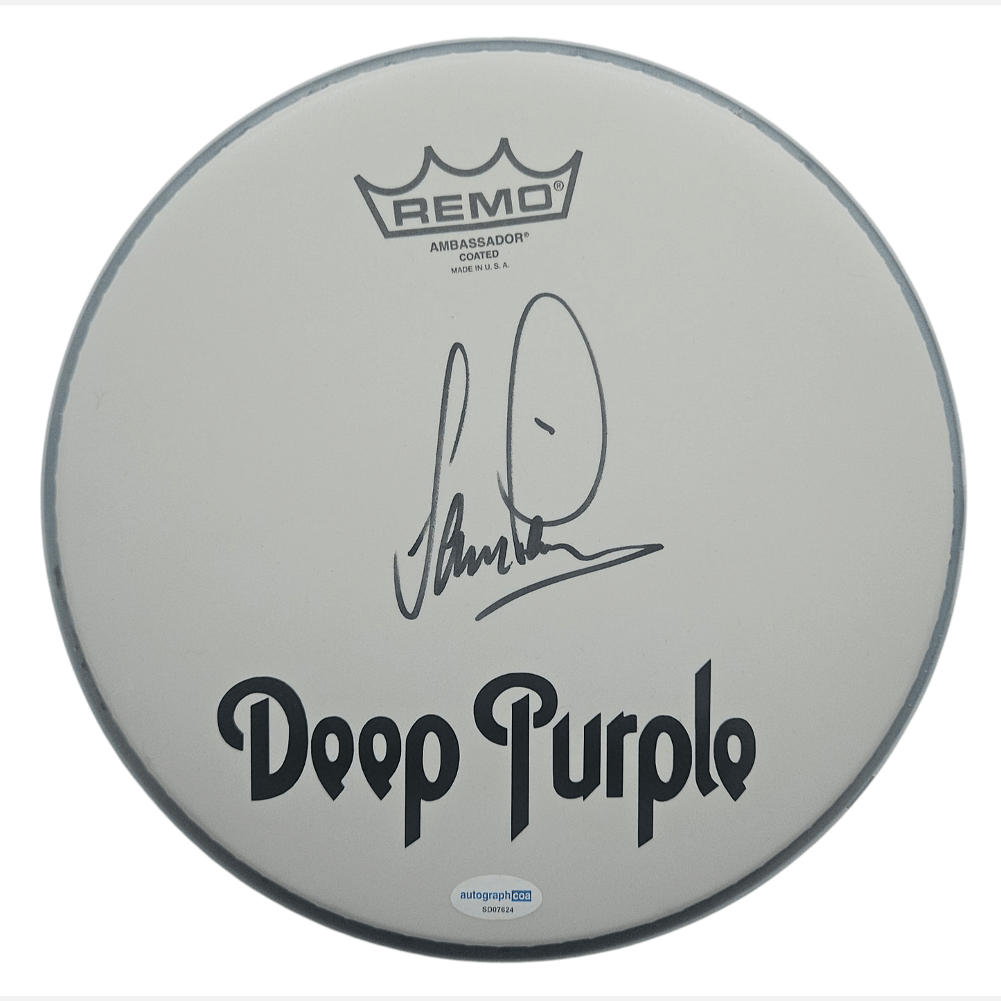 DEEP PURPLE IAN PAICE autograph signed DRUMHEAD