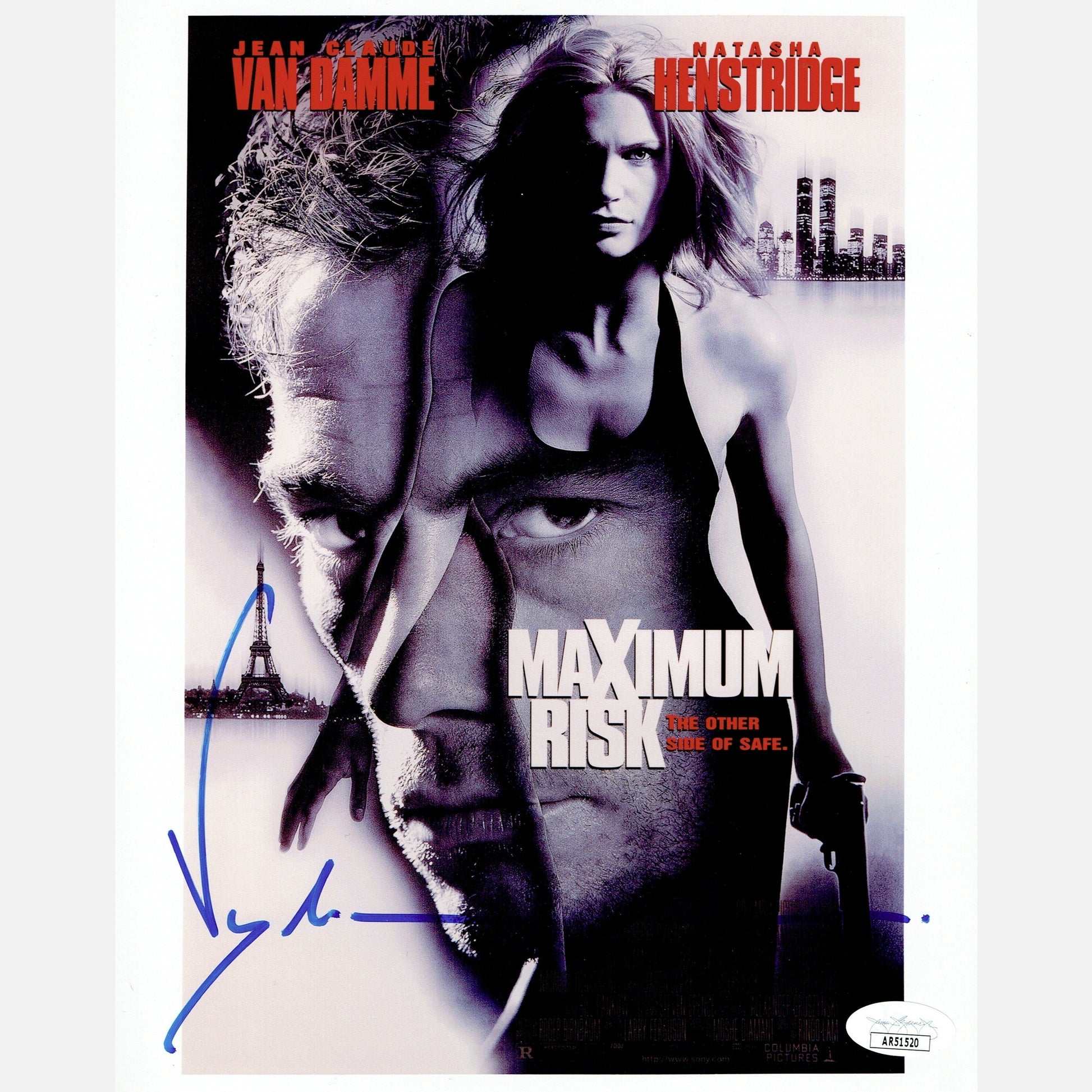 JEAN-CLAUDE VAN DAMME autograph JSA signed 8x10 photography MAXIMUM RISK 8x10