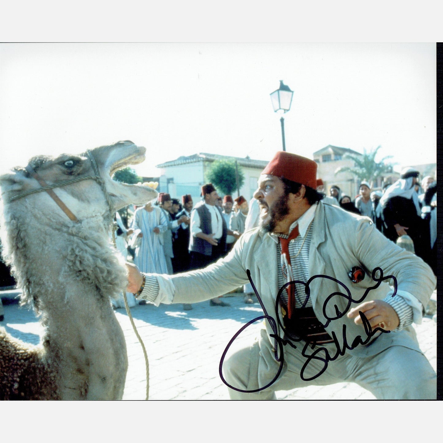 JOHN RHYS-DAVIES autograph ACOA signed 8x10 photography INDIANA JONES