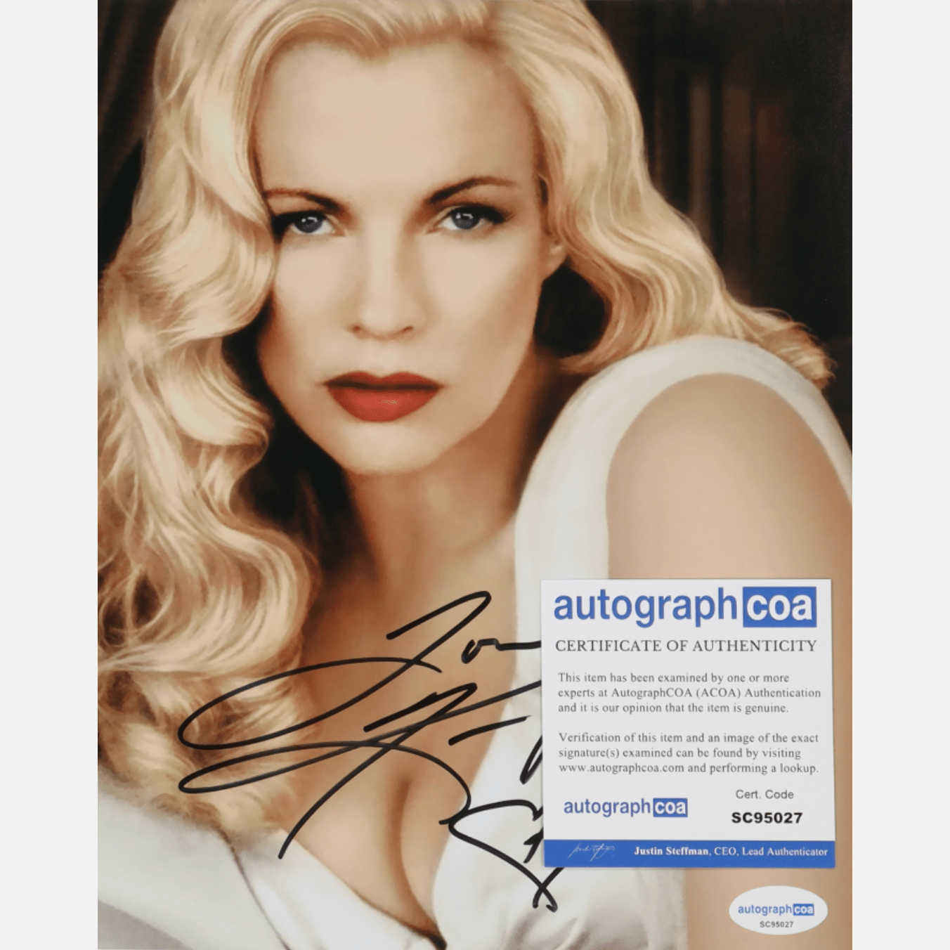 KIM BASINGER autograph ACOA signed 8x10 photography