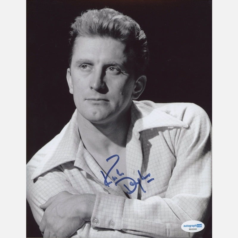 KIRK DOUGLAS autograph ACOA signed 8x10 photography