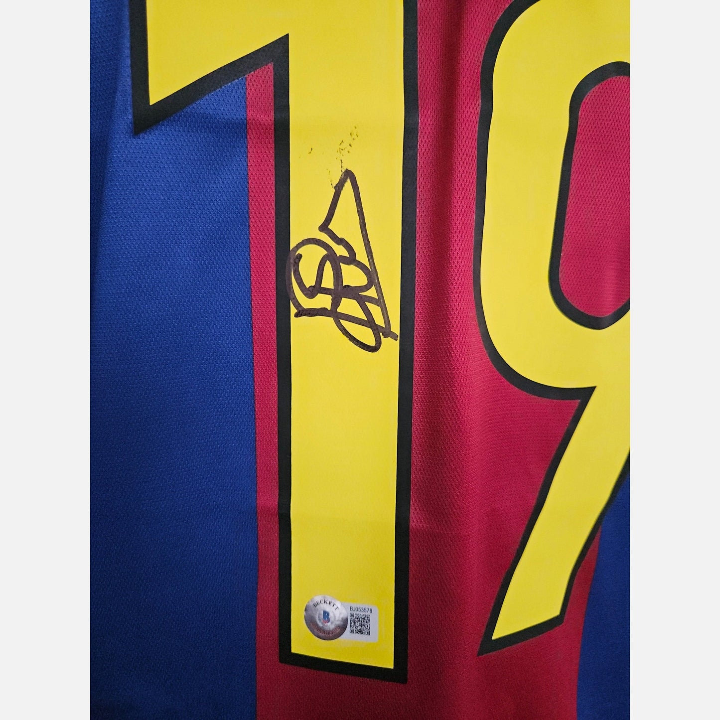 PATRICK KLUIVERT signed soccer jersey BECKETT certificate FC Barcelona
