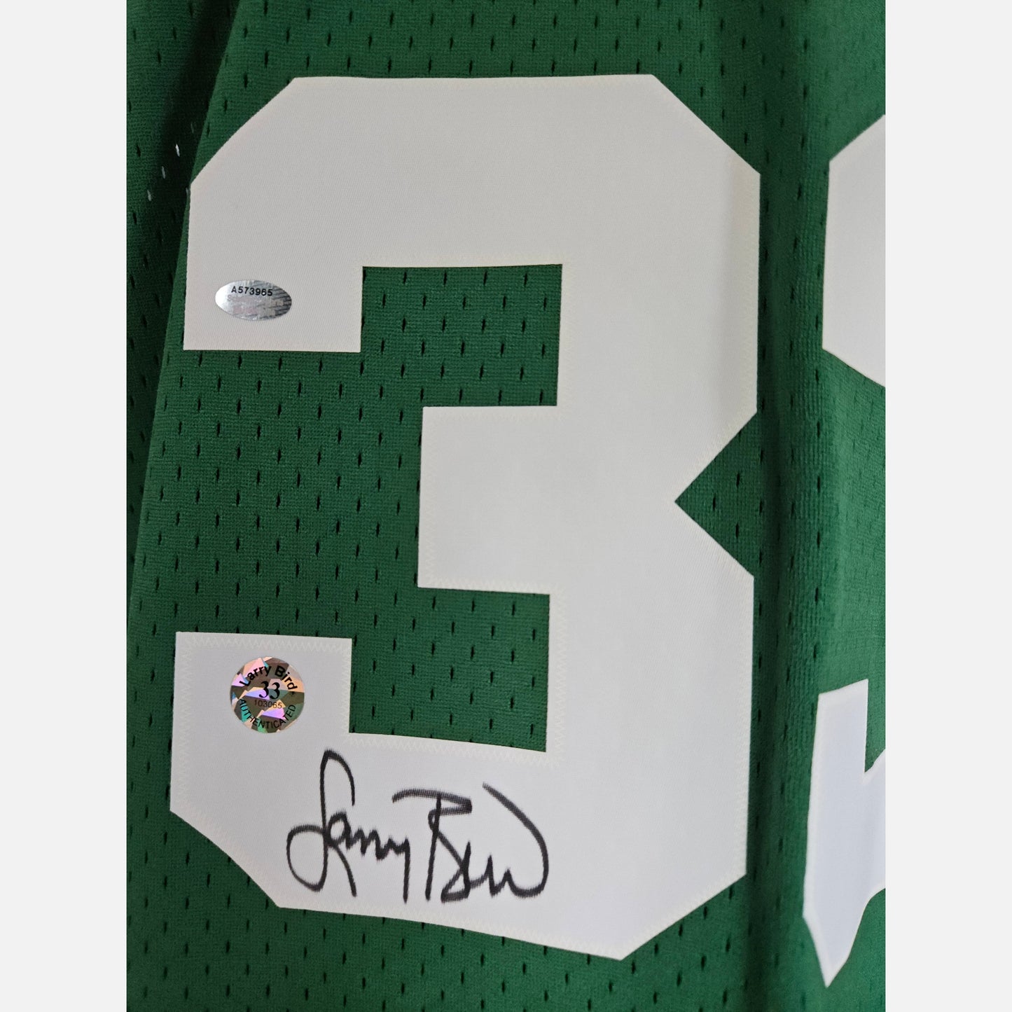 LARRY BIRD autograph certificate signed NBA M&N jersey Boston Celtics Jersey