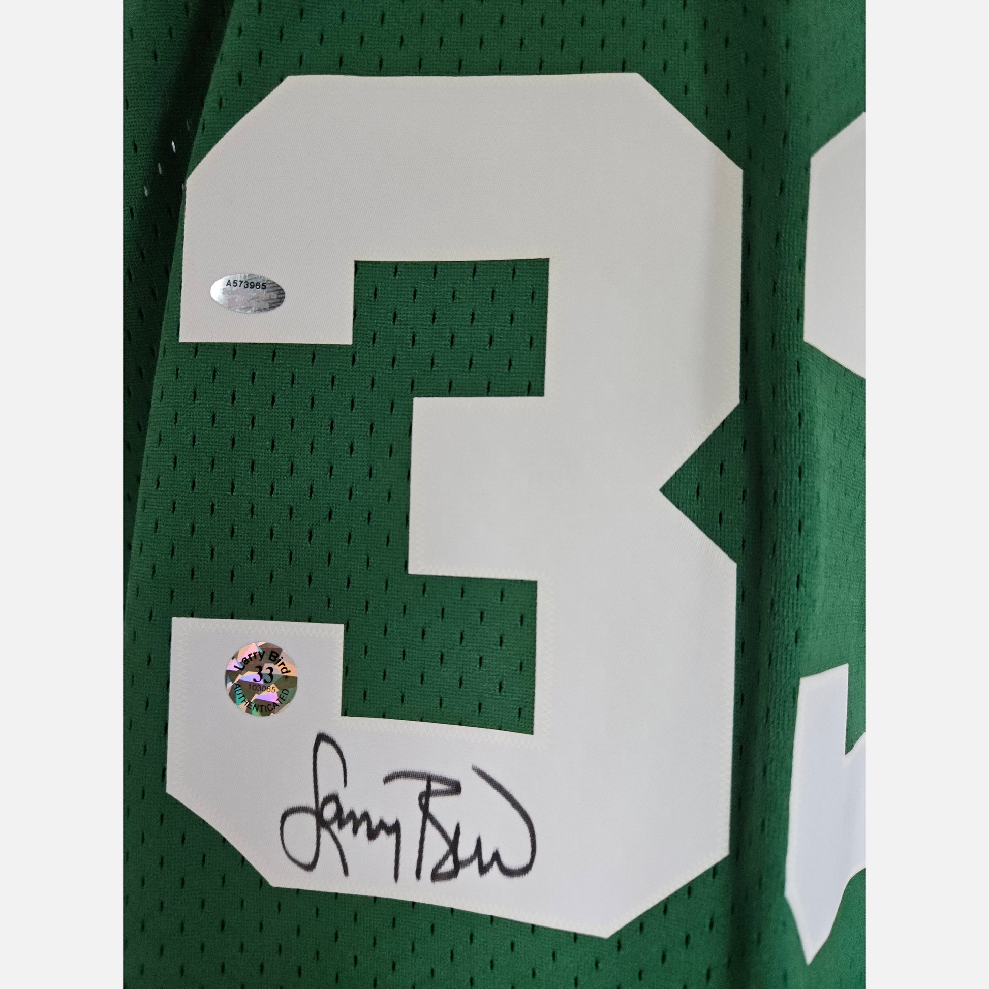 LARRY BIRD autograph certificate signed NBA M&N jersey Boston Celtics Jersey