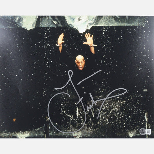 LAURENCE FISHBURNE autograph BECKETT signed 11x14 photography MATRIX 11x14