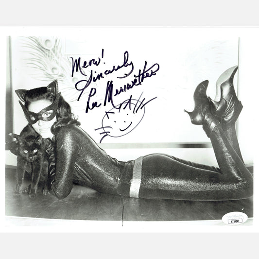 LEE MERIWETHER autograph JSA signed 8x10 photography Meow! Sketch BATMAN