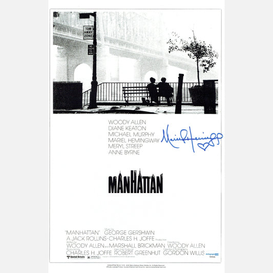 MARIEL HEMINGWAY autograph ACOA signed poster 11x17 MANHATTAN