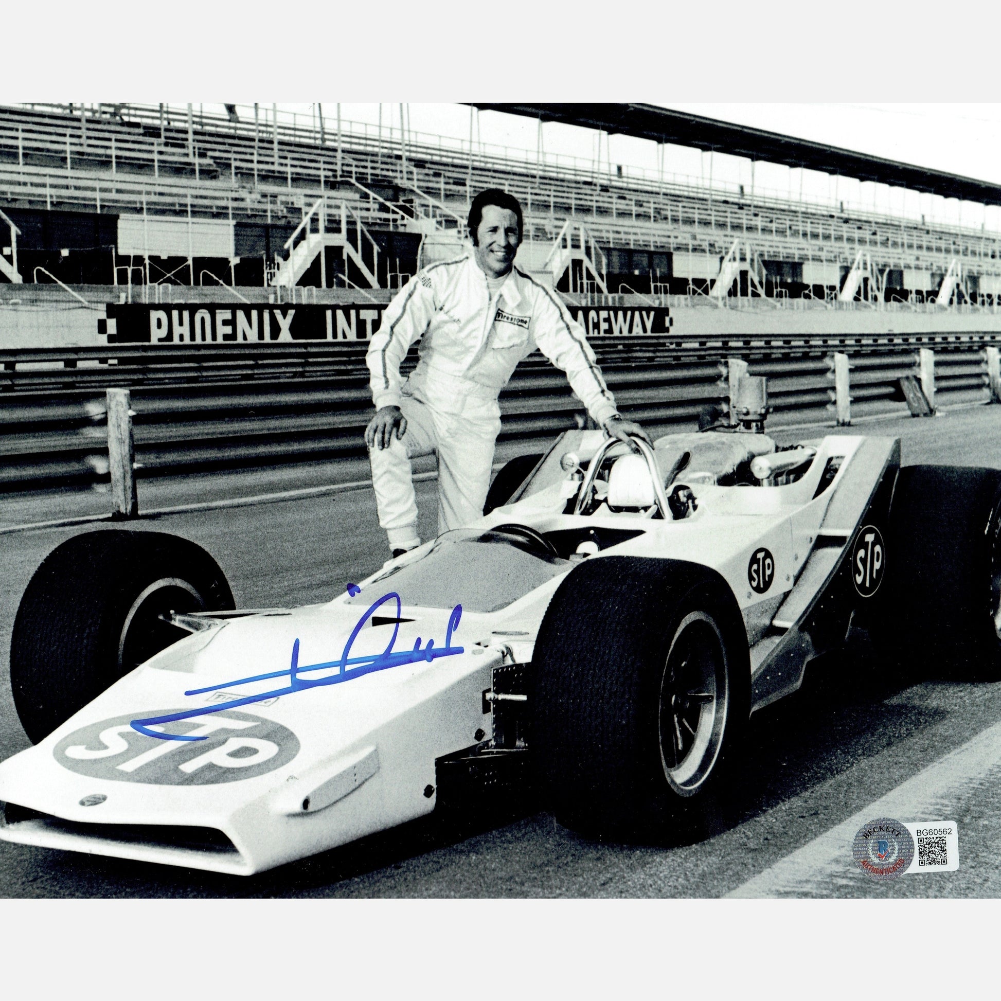 MARIO ANDRETTI autograph Beckett signed 8x10 photography F1 8x10