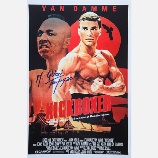 MICHEL QISSI autograph ACOA signed poster 12x18 KICKBOXER 12x18