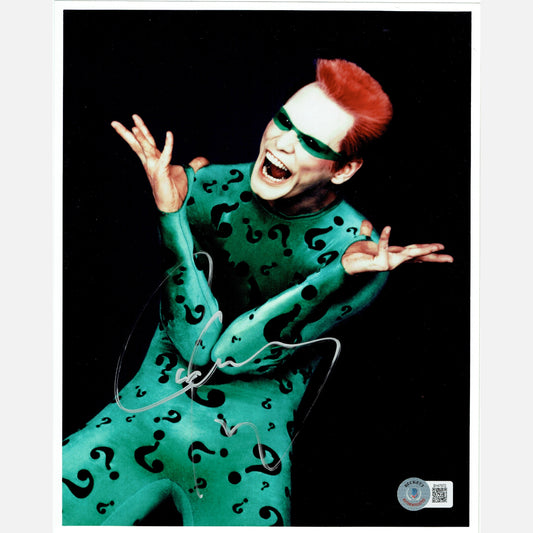 JIM CARREY as JOKER autograph BECKETT signed 8x10 photography BATMAN