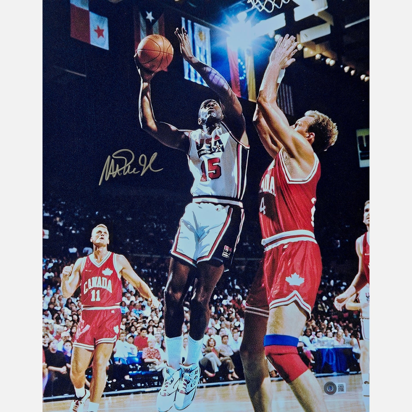 MAGIC JOHNSON autograph Beckett signed NBA poster 16x20